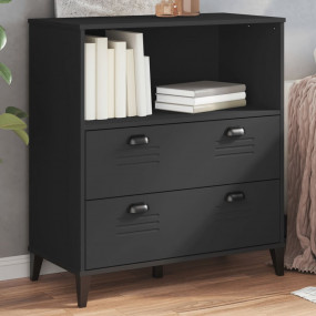 Bookshelf Black Engineered Wood Medium Bookshelf Rectan...
