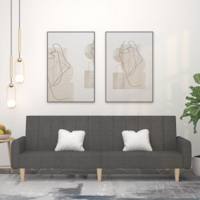 Sofa Bed Dark Grey Wooden frame, polyester fabric, foam...