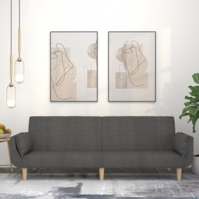 Sofa Bed Dark Grey Fabric (100% polyester), Wood, Foam,...