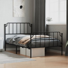 Bed Frame Black Steel Twin Bed Frame Rectangular