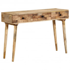 Console Table Natural Wood Solid Mango Wood Medium Cons...