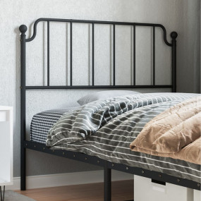 Headboard Black Powder-coated steel