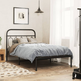 Bed Frame Black Steel Twin Bed Frame Rectangular Modern