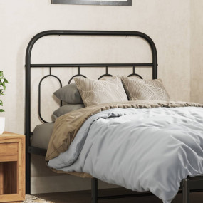 Headboard Black Steel Tall Twin Bed Durable Black Headb...