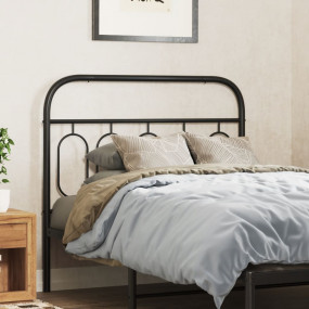Headboard Black Steel Tall Single Bed Headboard Rectang...