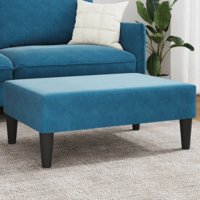 Footstool Blue Velvet (100% polyester), plywood, foam M...