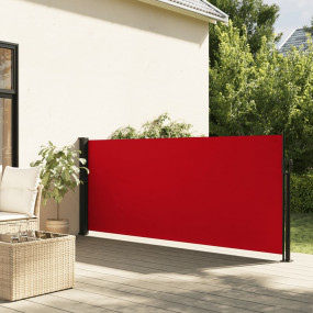 Retractable Side Awning Red 100% polyester with a PU co...
