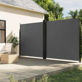 Retractable Side Awning Anthracite Steel 86.6 x 472.4 i...