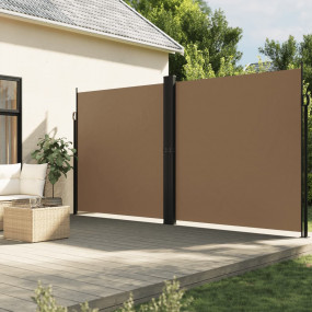 Retractable Side Awning Taupe 100% polyester with a PU ...