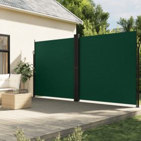Retractable Side Awning Dark green 100% polyester with ...