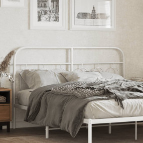 Headboard White Steel Double Attractive Design Headboar...