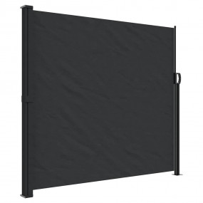 Retractable Side Awning Black Polyester with PU coating