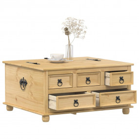 Storage Box Honey Solid Pine Wood, Engineered Wood, Met...