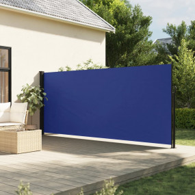 Retractable Side Awning Blue 100% polyester with PU coa...