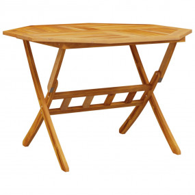 Garden Table Brown Solid acacia wood 43.3 x 29.5 in Fol...