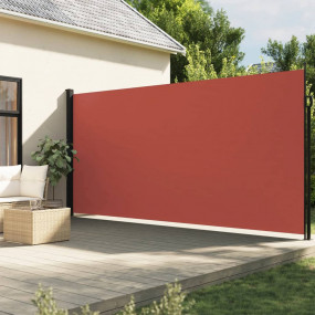 Retractable Side Awning Terracotta 100% polyester with ...