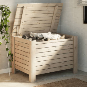 Storage Box Natural Wood Solid Pine Wood Large Storage ...