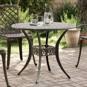 Garden Table Bronze Cast Aluminum Medium Decorative Inl...