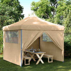 Party Tent Beige Oxford fabric Large Foldable Party Ten...