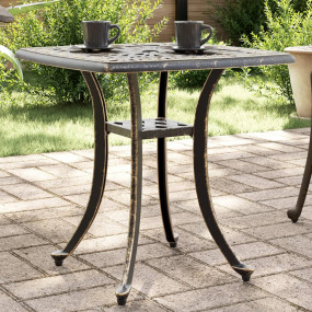 Garden Table Bronze Cast Aluminum 20.9 x 20.9 x 20.9 in