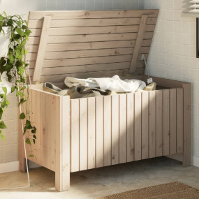Storage Box Natural wood Solid pine wood Large Storage ...