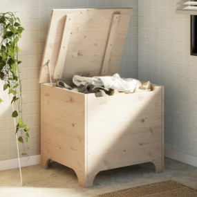 Storage Box Natural Wood Solid pine wood 23.6x19.3x21.3...