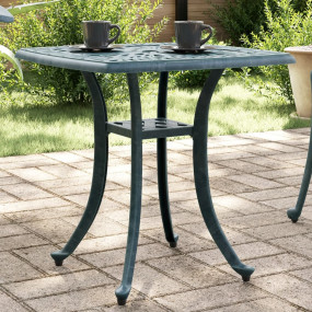 Garden Table Green Cast Aluminum Medium Durable Garden ...