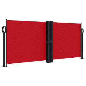 Retractable Side Awning Red 100% Polyester with a PU co...