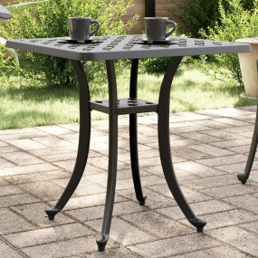 Garden Table Black Cast Aluminum Medium Durable Garden ...
