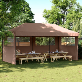Party Tent Brown Oxford fabric with PVC coating Large F...