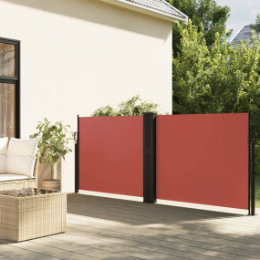 Retractable Side Awning Terracotta 100% polyester with ...