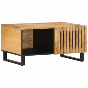 Coffee Table Wood Brown Solid Mango Wood Medium Coffee ...