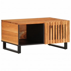Coffee Table Brown Solid Acacia Wood Medium Coffee Tabl...