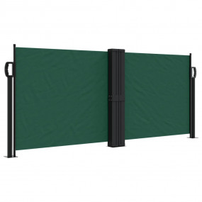 Retractable Side Awning Dark Green Polyester with PU co...