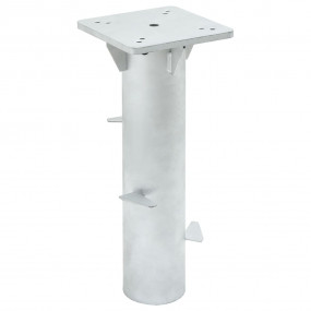 In-ground Parasol Base Silver Steel Compact Durable