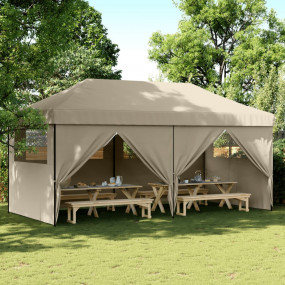 Party Tent Taupe Oxford fabric with PVC coating Large F...