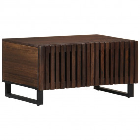 Coffee Table Brown Solid Mango Wood 31.5x20.1x15.7 in