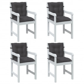 Lowback Chair Cushion Set of 4 Melange Anthracite 100% ...