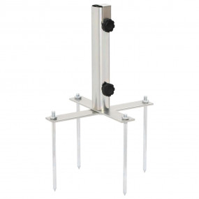 Parasol Base Silver Steel with powder coating Compact