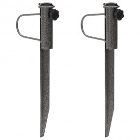Parasol Stand Black Galvanized steel Compact Adjustable...