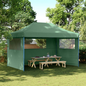 Party Tent Green, Blue Oxford fabric, Powder-coated ste...