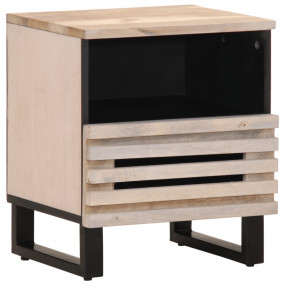 Bedside Cabinet Bleached Mango Wood