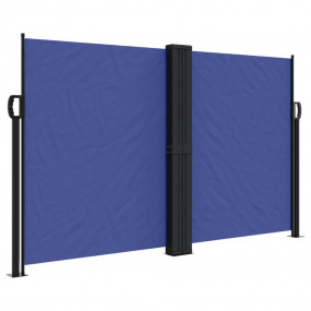 Retractable Side Awning Blue Polyester with PU Coating