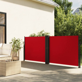Retractable Side Awning Red 100% polyester with PU coat...