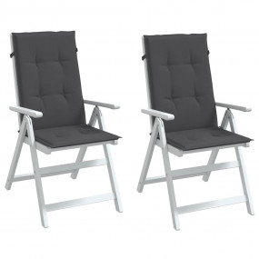 Highback Chair Cushion Set of 2 Melange anthracite