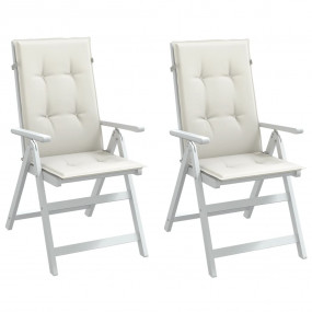 Highback Chair Cushion Set of 2 Melange cream