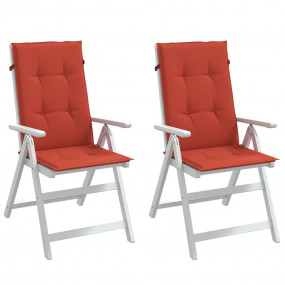 Highback Chair Cushion Set of 2 Melange Red