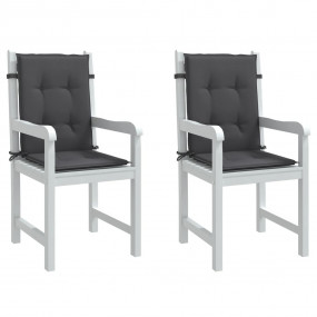 Lowback Chair Cushion Set of 2 Melange Anthracite