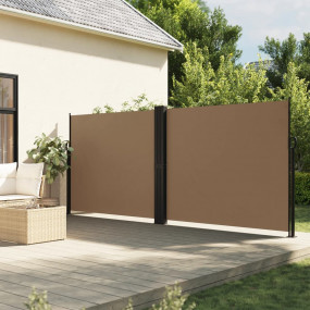 Retractable Side Awning Taupe Polyester, Steel 63 x 236...