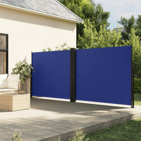 Retractable Side Awning Blue 100% polyester fabric with...